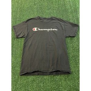 Champion Men's Classic Graphic T-Shirt - Black Size M